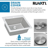 23 x 20 inch Drop - in Topmount Kitchen Sink 16 Gauge Stainless Steel Single Bowl - BUILDMYPLACE