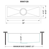 23" x 8" Bar Prep Sink Narrow Trough Undermount 16 Gauge Stainless Steel Single Bowl - BUILDMYPLACE