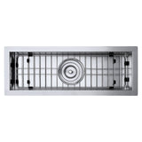 23" x 8" Bar Prep Sink Narrow Trough Undermount 16 Gauge Stainless Steel Single Bowl - BUILDMYPLACE