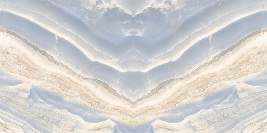 24 In. X 48 In. New Onyx Opera Bookmatch Blue Polished - Porcelain ...