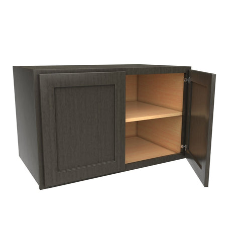 24 inch Deep Wall Cabinet | 39''W x 24''H x 24''D | RTA - Luxor Smoky Grey - BUILDMYPLACE