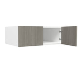 24 inch Deep Wall Cabinet| Matrix Silver | 33W x 12H x 24D - BUILDMYPLACE