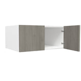 24 inch Deep Wall Cabinet| Matrix Silver | 33W x 15H x 24D - BUILDMYPLACE