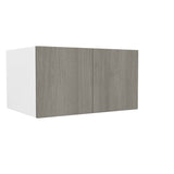 24 inch Deep Wall Cabinet| Matrix Silver | 33W x 18H x 24D - BUILDMYPLACE