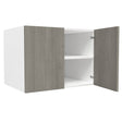 24 inch Deep Wall Cabinet| Matrix Silver | 33W x 24H x 24D - BUILDMYPLACE