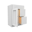 24 Inch Wide Sink Base Vanity Cabinet - Luxor White Shaker - Ready To Assemble, 24"W x 34.5"H x 21"D - BUILDMYPLACE