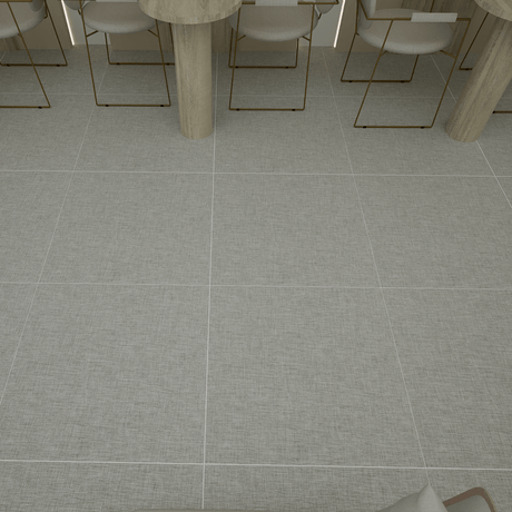 24 X 24 In Crossweave Heather Grey Matte Rectified Color Body Porcelain - BUILDMYPLACE