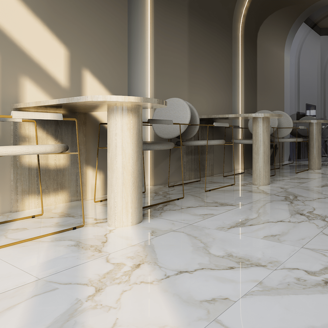 24 X 24 In La Marca Calacatta Polished Rectified Glazed Porcelain - BUILDMYPLACE