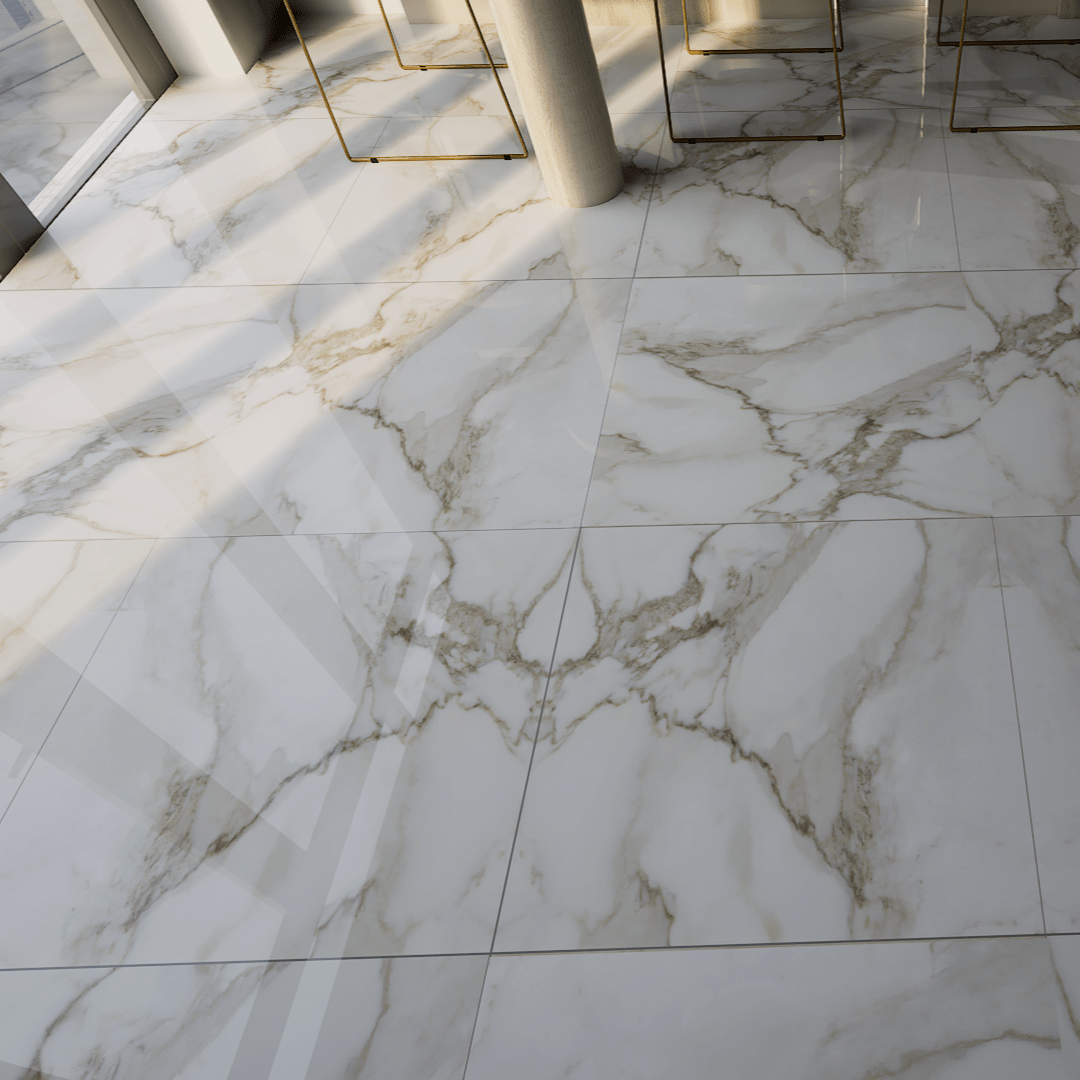 24 X 24 In La Marca Calacatta Polished Rectified Glazed Porcelain ...