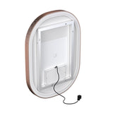 24 x 36 Inch Wall Mount makeup mirror with lights, Rose Gold Frame, Evo Style, Touch Sensor Switch, CCT Remembrance - BUILDMYPLACE