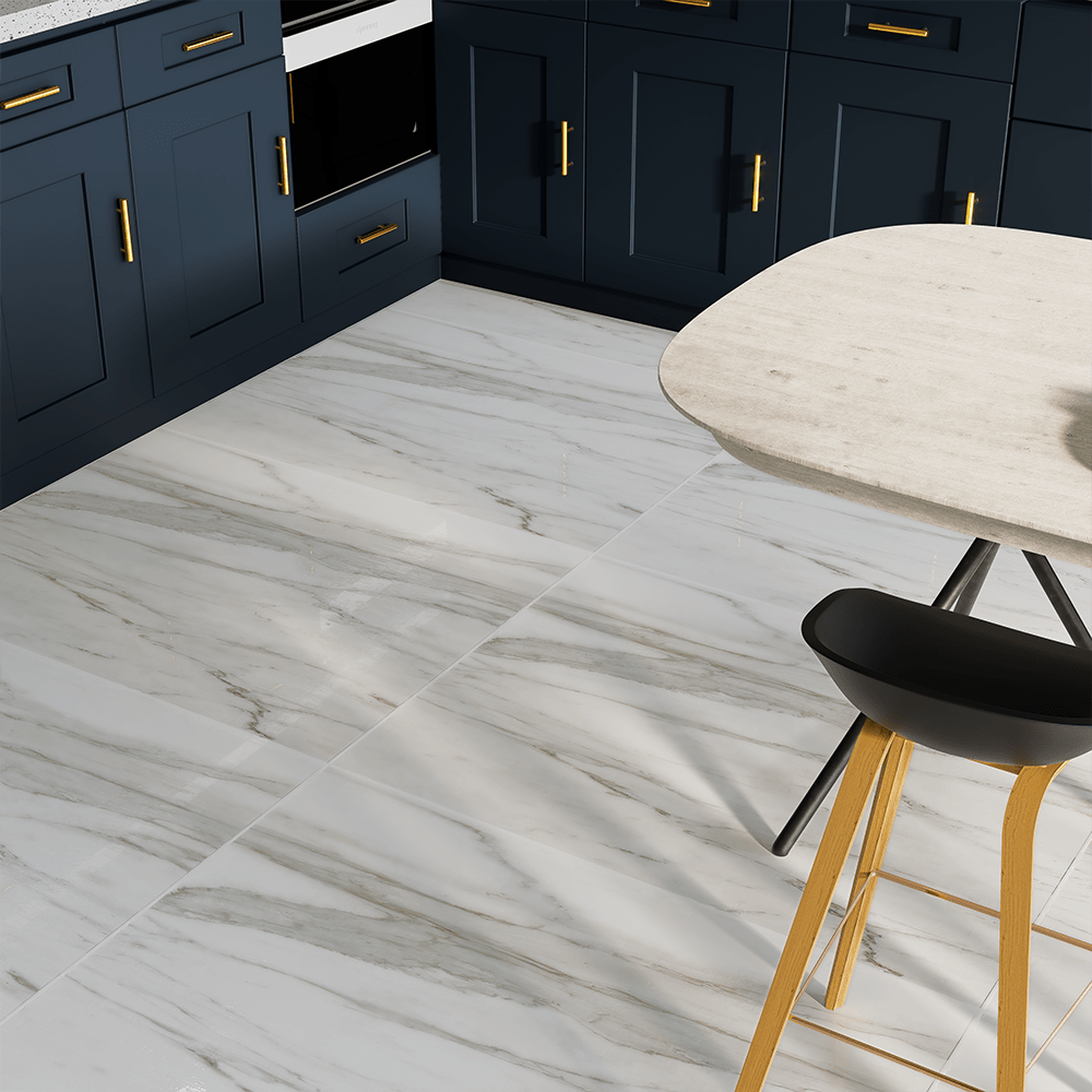 24 X 48 In La Marca Calacatta Polished Rectified Glazed Porcelain - BUILDMYPLACE