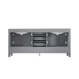 Jacques Distressed Grey Freestanding Bathroom Vanity with White Carrara Marble Top, White Square Sink