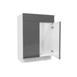 24W X 34 1/2H, Milano Slate 2 Door - Vanity Base Cabinet - BUILDMYPLACE