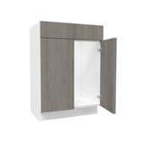 24"W X 34.5"H x 18"D, Matrix Silver 2 Door - Vanity Base Cabinet - BUILDMYPLACE