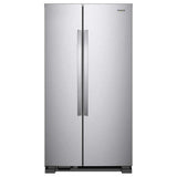 25 cu. ft. Large Side by Side Refrigerator With Adaptive Defrost & Monochromatic Stainless Steel - BUILDMYPLACE