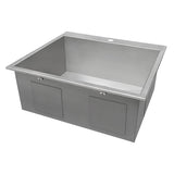 25" Drop - in Topmount 16 Gauge Stainless Steel Single Bowl Kitchen Sink - BUILDMYPLACE