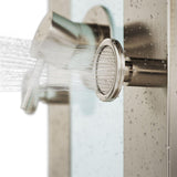 2.5 GPM White Glass 6 Jet Shower System W/ 10" Rain Showerhead - Tropicana - Brushed Nickel Shower System - BUILDMYPLACE