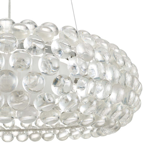 25" Modern Halo Pendant Light Chandelier W/ Acrylic Balls - UL Listed Ceiling Light - BUILDMYPLACE