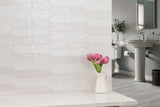 2.5" X 13" Renzo Dove Picket Soft Creamy White Glossy Ceramic Wall Tile (12.21SQ FT/CTN) - BUILDMYPLACE