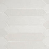 2.5" X 13" Renzo Dove Picket Soft Creamy White Glossy Ceramic Wall Tile (12.21SQ FT/CTN) - BUILDMYPLACE