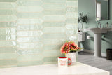 2.5" X 13" Renzo Jade Picket Soft Glossy Green Ceramic Wall Tile (12.21SQ FT/CTN) - BUILDMYPLACE