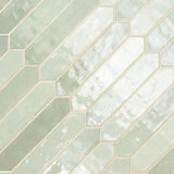 2.5" X 13" Renzo Jade Picket Soft Glossy Green Ceramic Wall Tile (12.21SQ FT/CTN) - BUILDMYPLACE