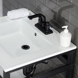 25" x 22" Ceramic Console Sink (4", 3 - Hole) - BUILDMYPLACE