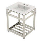 25" x 22" Ceramic Console Sink (4", 3 - Hole) - BUILDMYPLACE