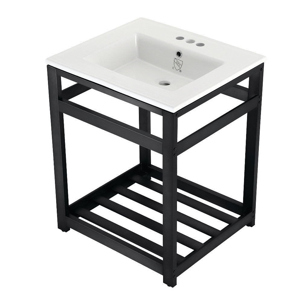 25" x 22" Ceramic Console Sink (4", 3 - Hole) - BUILDMYPLACE