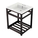 25" x 22" Ceramic Console Sink (4", 3 - Hole) - BUILDMYPLACE