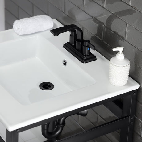 25" x 22" Ceramic Console Sink (4 - Inch, 3 - Hole) - BUILDMYPLACE