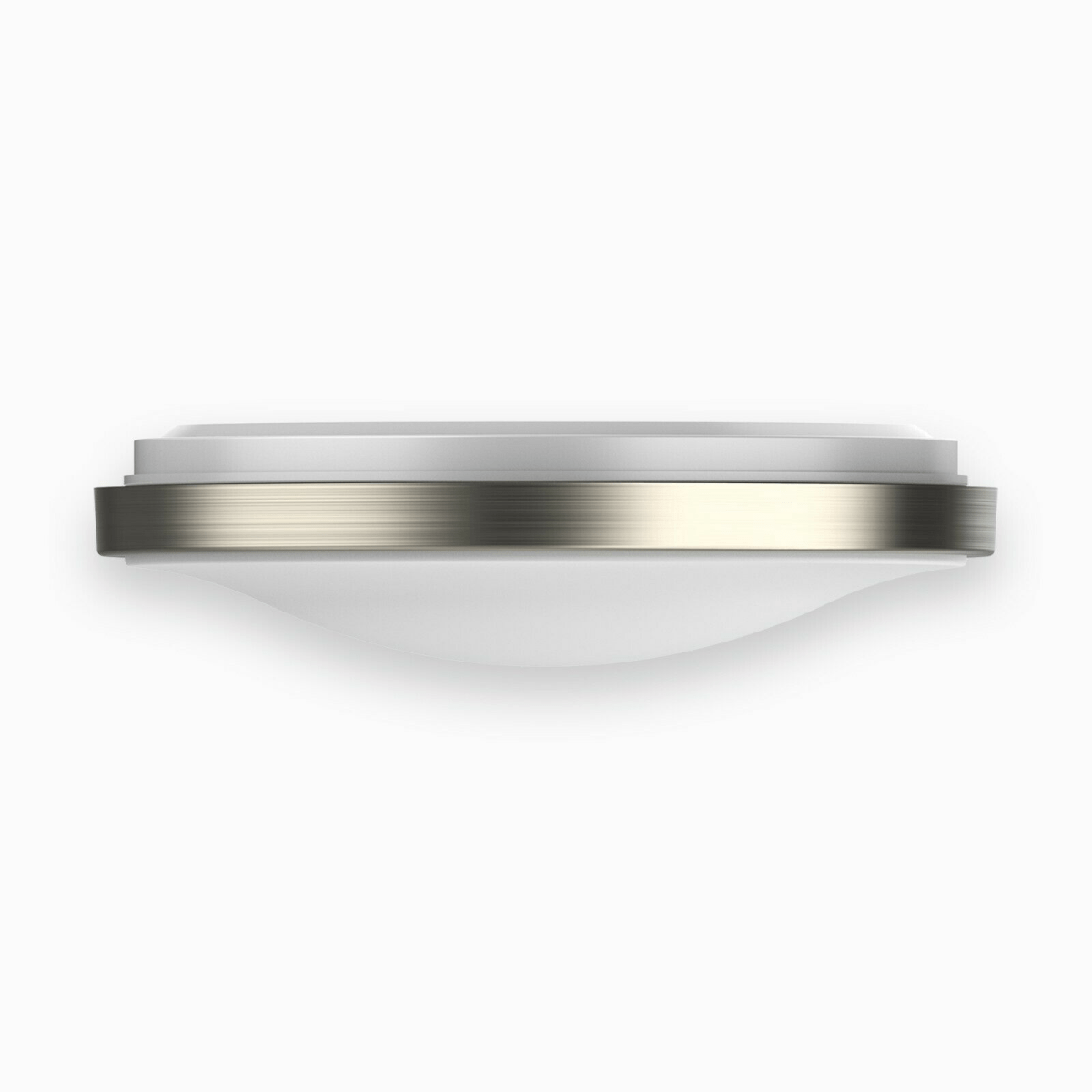 25W LED Flush Mount Ceiling Lights - 14" Round Brushed Nickel Design - 1750 Lm - Single Ring - BUILDMYPLACE