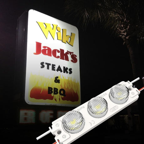2.5W LED Module Lights For Advertising Sign Letters - 45 - Pack - 3 LEDs/Mod - 7000K - UL Listed - BUILDMYPLACE
