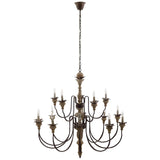 25W Nobility French Vintage Timeless Candelabra Chandelier - Black - Wood & Metal - BUILDMYPLACE