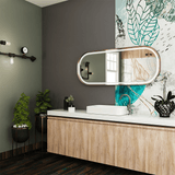26 in. X 63 in. LED Lighted Bathroom Vanity Mirror with Rose Gold Frame, CRI 90+, Anti - Fog Adjustable Color Temperature & Remembrance, Lighted Makeup Mirrors, Realx Style - BUILDMYPLACE