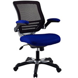 26"L x 26"W x 37 - 41"H - Edge Mesh Computer Desk Office Chair with Lumbar Support & Flipup Arms - BUILDMYPLACE