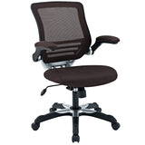 26"L x 26"W x 37 - 41"H - Edge Mesh Computer Desk Office Chair with Lumbar Support & Flipup Arms - BUILDMYPLACE