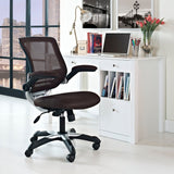 26"L x 26"W x 37 - 41"H - Edge Mesh Computer Desk Office Chair with Lumbar Support & Flipup Arms - BUILDMYPLACE