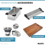 27 - inch Apron - front Workstation Farmhouse Kitchen Sink 16 Gauge Stainless Steel Single Bowl - BUILDMYPLACE