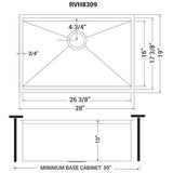 28 - inch Workstation Ledge Undermount 16 Gauge Stainless Steel Kitchen Sink Single Bowl - BUILDMYPLACE