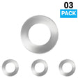 2.95" Magnetic Trim For Under Cabinet LED Puck Lights - 3 Pack - Brushed Nickel - BUILDMYPLACE