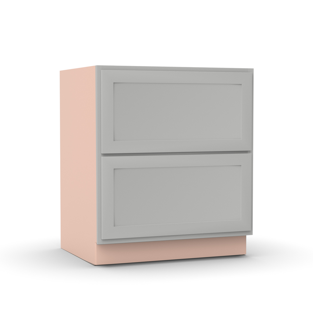 Liberty Shaker Ashen - 30 Inch Double Drawer Base Cabinet - 30
