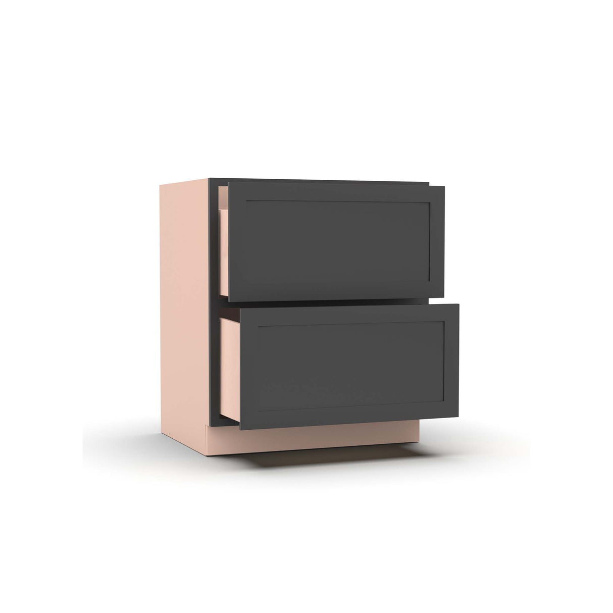 Liberty Shaker Grey - 30 Inch Double Drawer Base Cabinet - 30" Width x 34.5" Height x 24" Depth