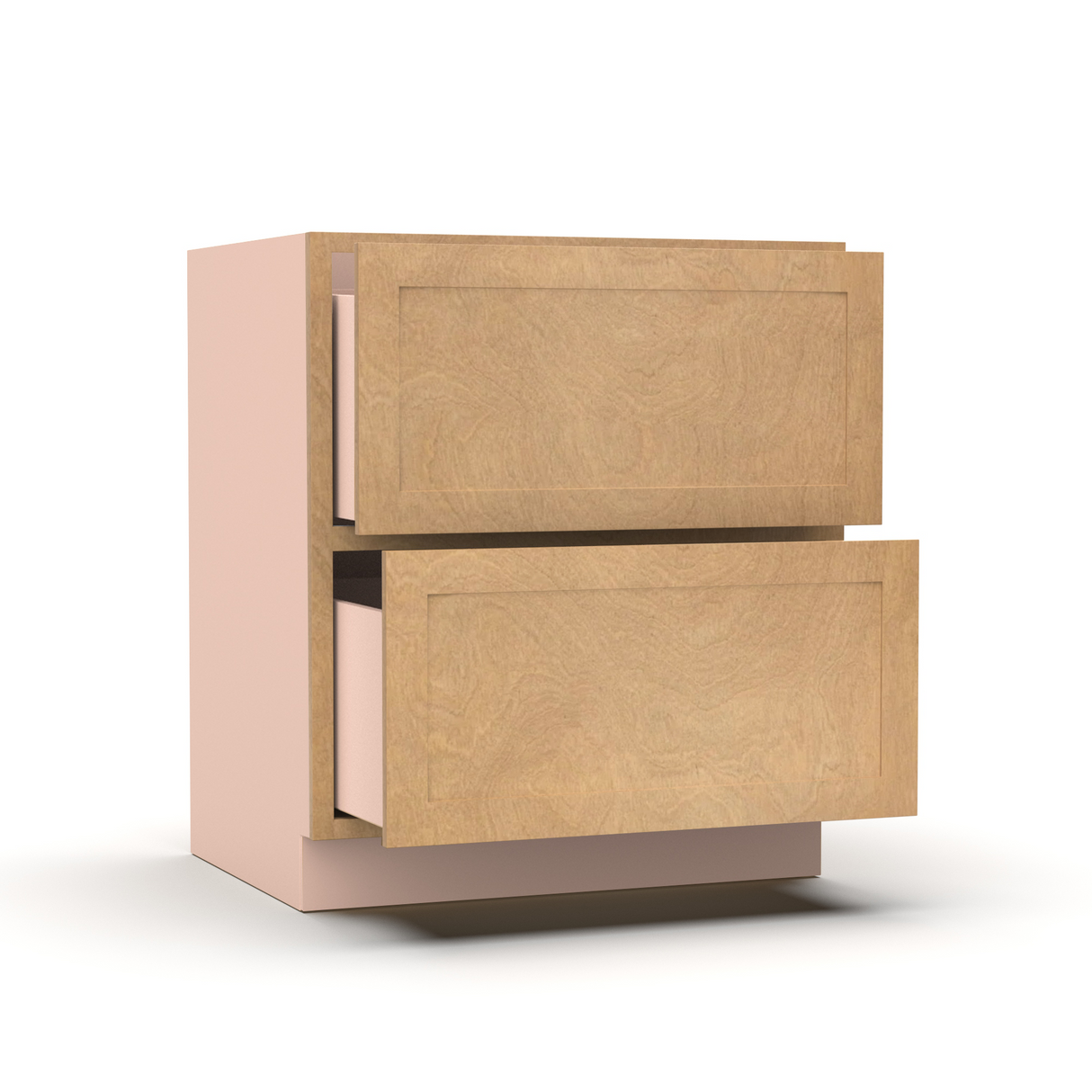 Liberty Shaker Karamel - 30 Inch Double Drawer Base Cabinet - 30" Width x 34.5" Height x 24" Depth