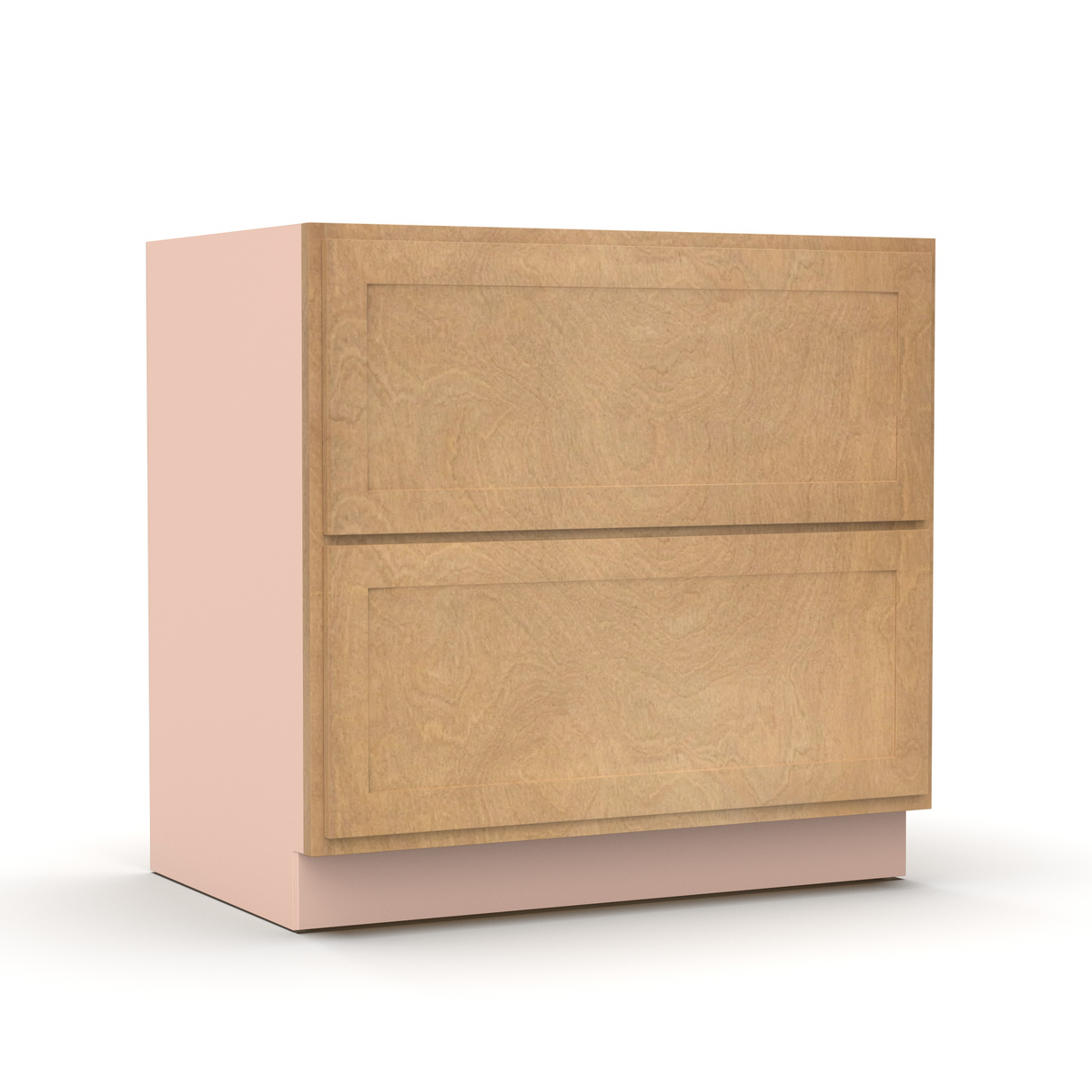 Liberty Shaker Karamel - 36 Inch Double Drawer Base Cabinet - 36" Width x 34.5" Height x 24" Depth