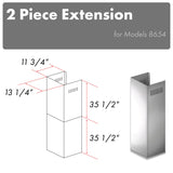 ZLINE 2-36" Chimney Extensions for 10 ft. to 12 ft. Ceilings (2PCEXT-8654ST)