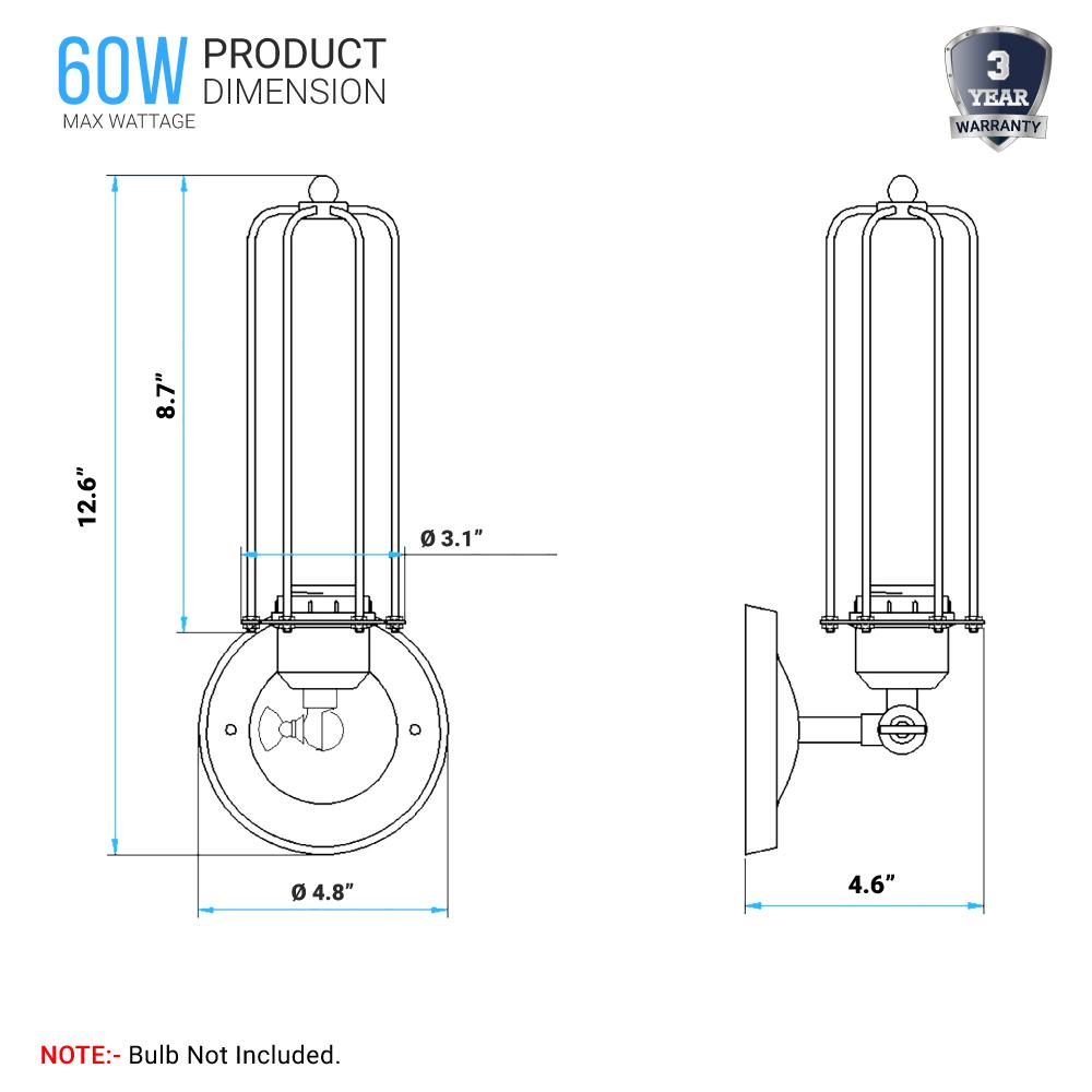 Birdcage Shape Bathroom Light Fixtures