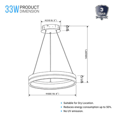 round-chandelier-matte-black-33w-3000k-961lm-wood-finish