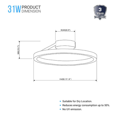 ceiling-lamp-31w-3000k-aluminum-body-finish-round-shade-led-ceiling-lights