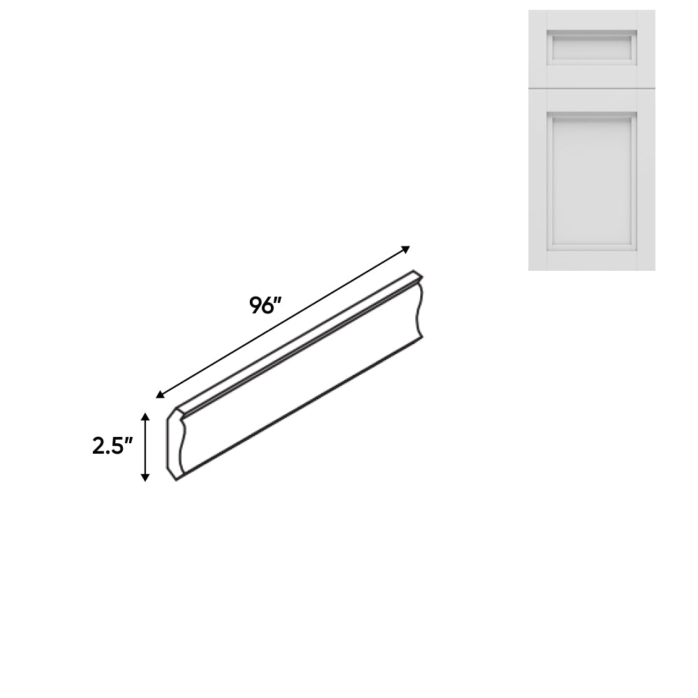 RTA - Havana Blanco - 2.5"W x 96"L - Wood Crown Molding - 2.5"W x 96"L - HAB-CM2-1/2